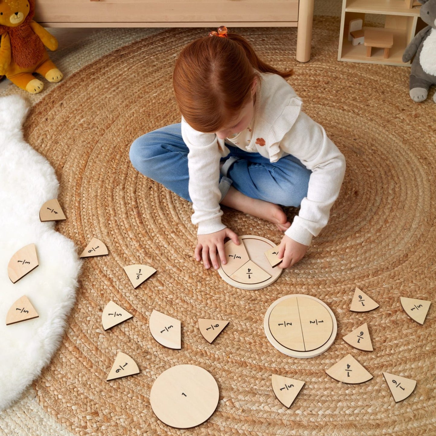 Wooden Fraction puzzle