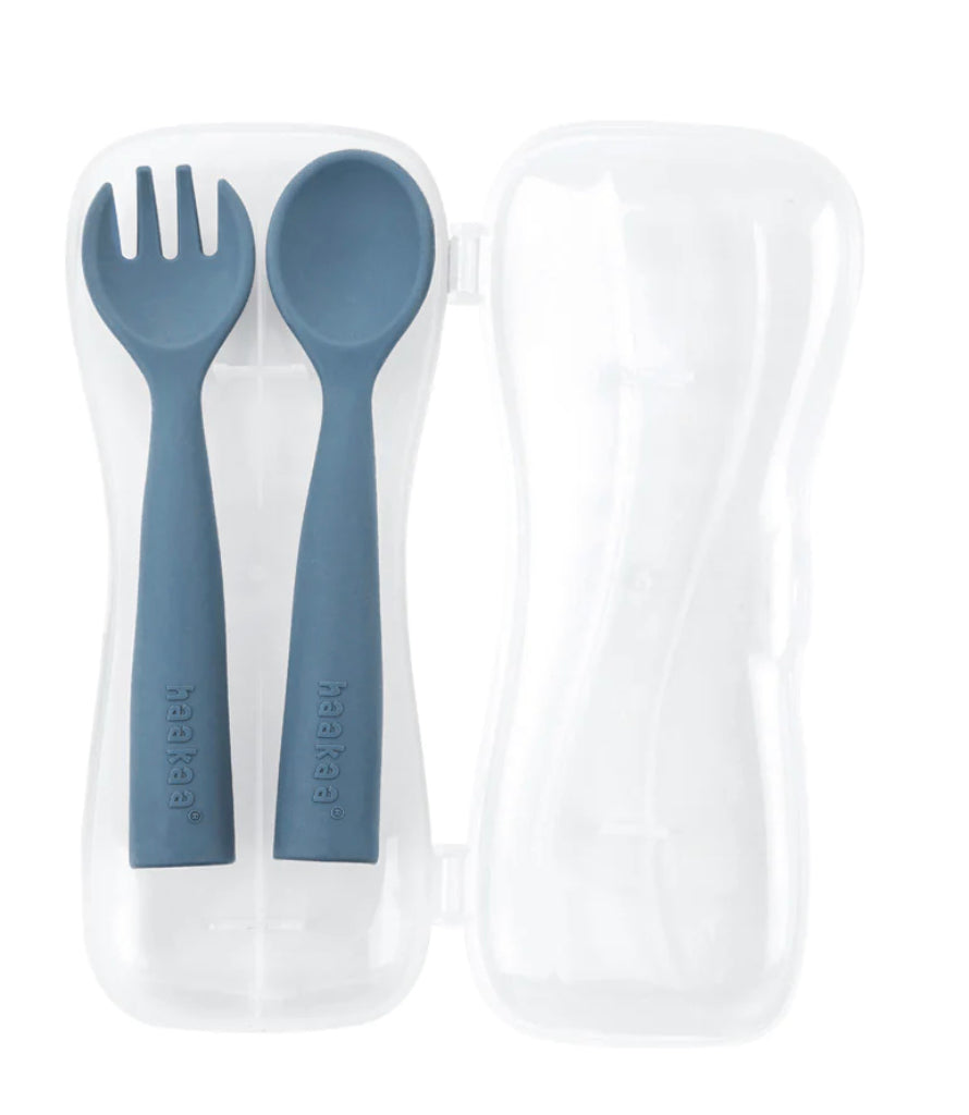 Haakaa bendy silicone cutlery set