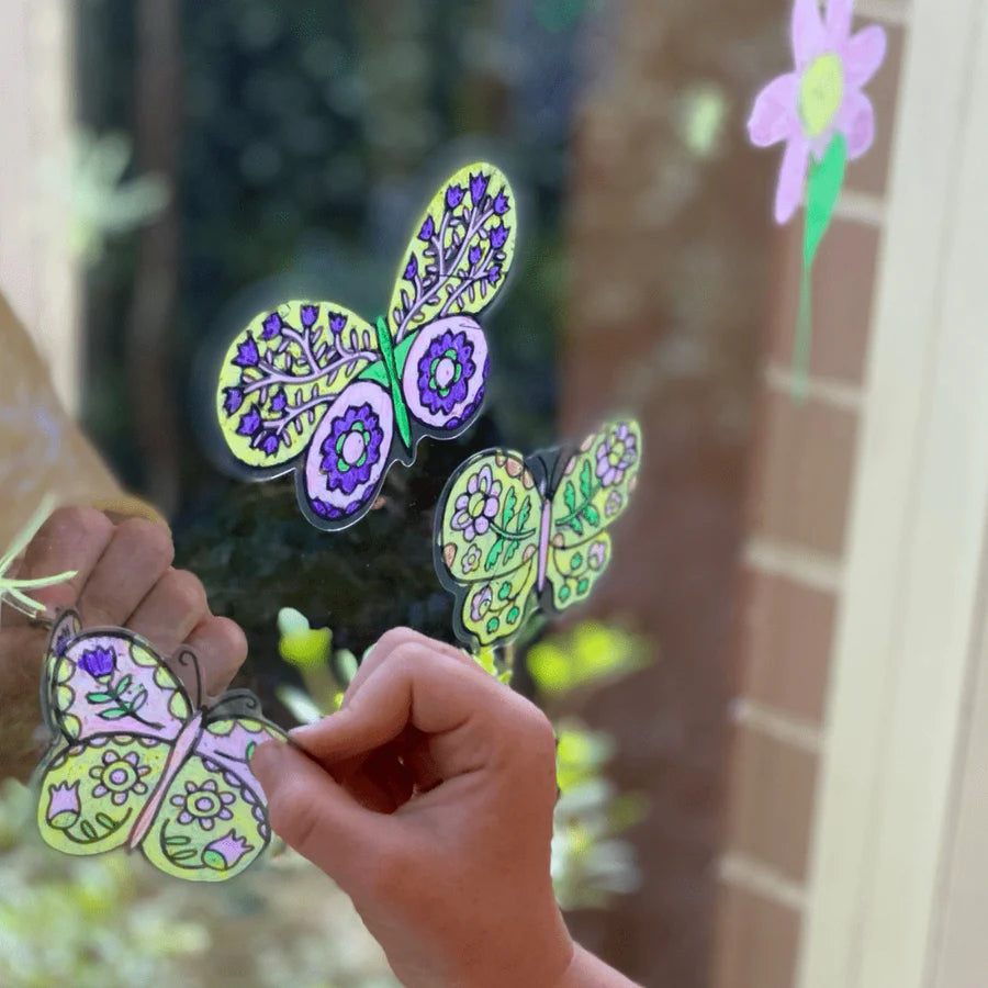 Moveable window art - butterflies