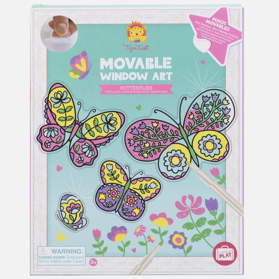 Moveable window art - butterflies