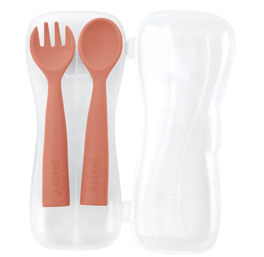 Haakaa bendy silicone cutlery set