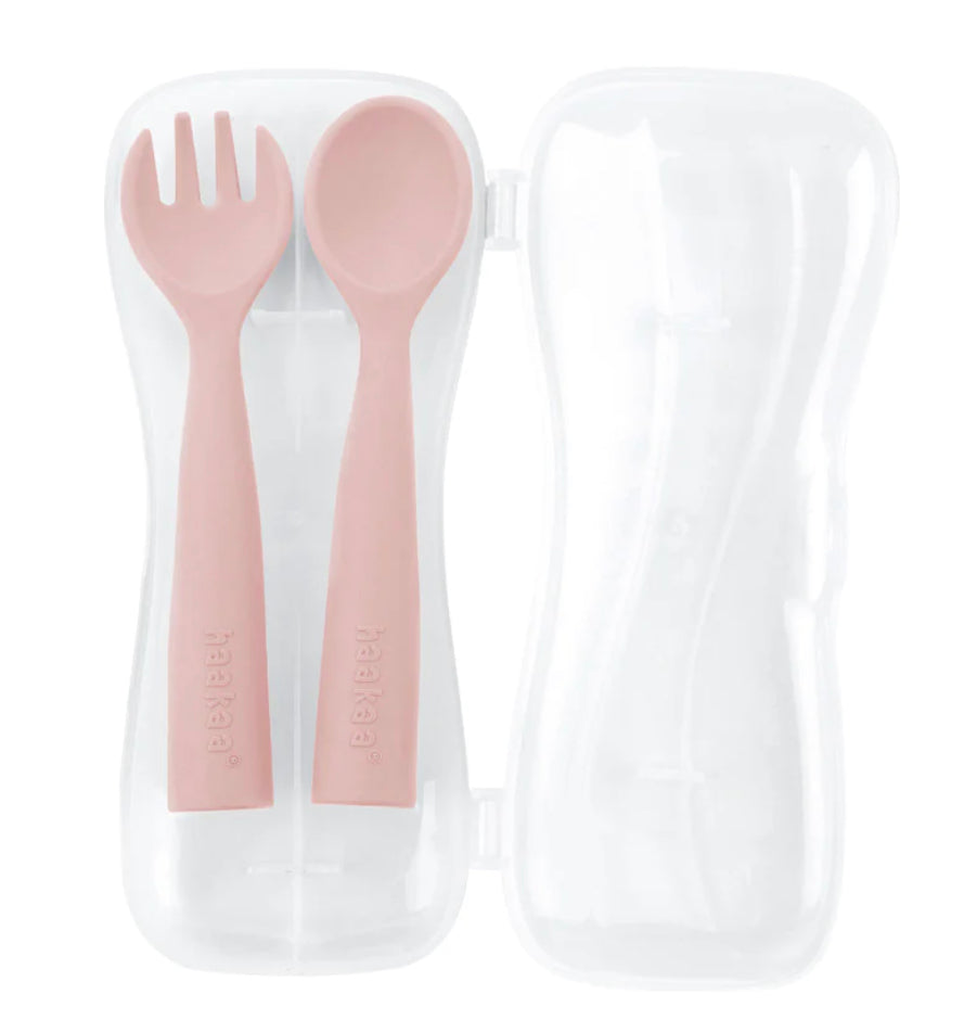 Haakaa bendy silicone cutlery set